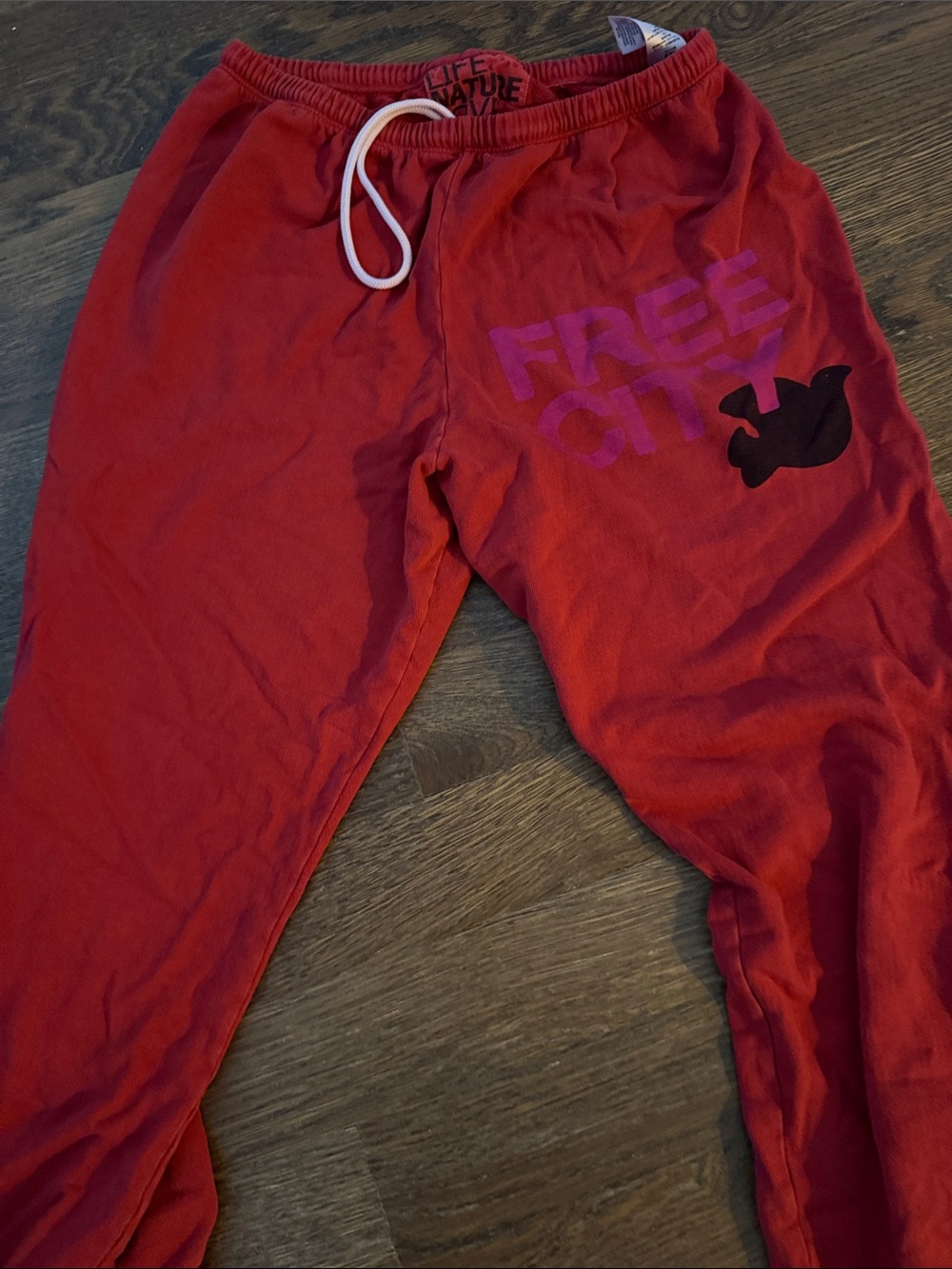 freecity Red Kids Sweatpants with Graphic